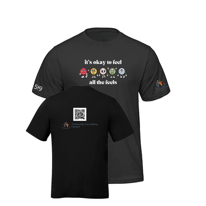 COMMUNITY COUNSELLING ALL THE FEELS TEE (MENS)