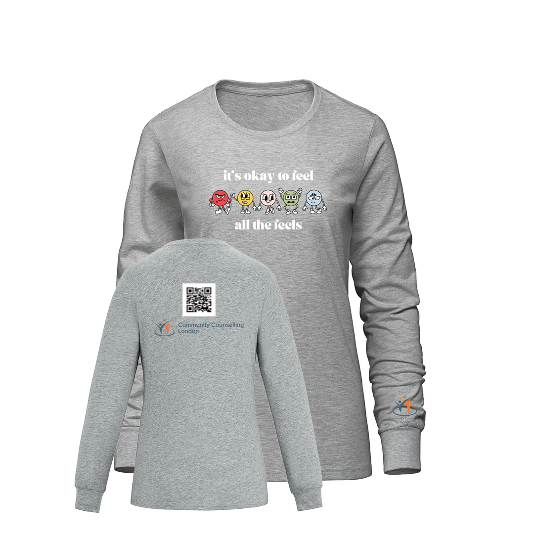 COMMUNITY COUNSELLING ALL THE FEELS LONG SLEEVE (WOMENS)