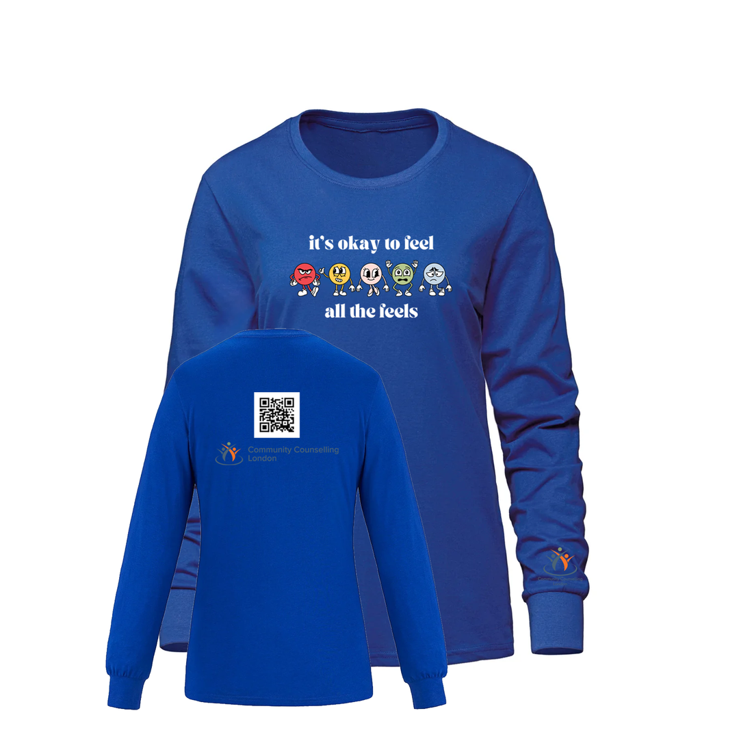 COMMUNITY COUNSELLING ALL THE FEELS LONG SLEEVE (WOMENS)