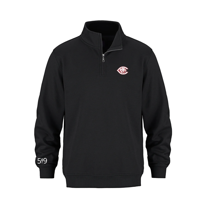 CENTRAL P.S. EMBROIDERED 1/4 ZIP (UNISEX)
