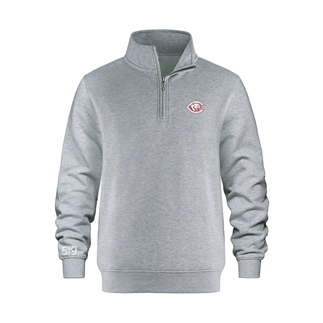 CENTRAL P.S. EMBROIDERED 1/4 ZIP (UNISEX)