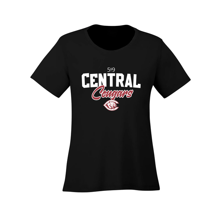 CENTRAL COUGARS ATHLETIC TEE (WOMENS)