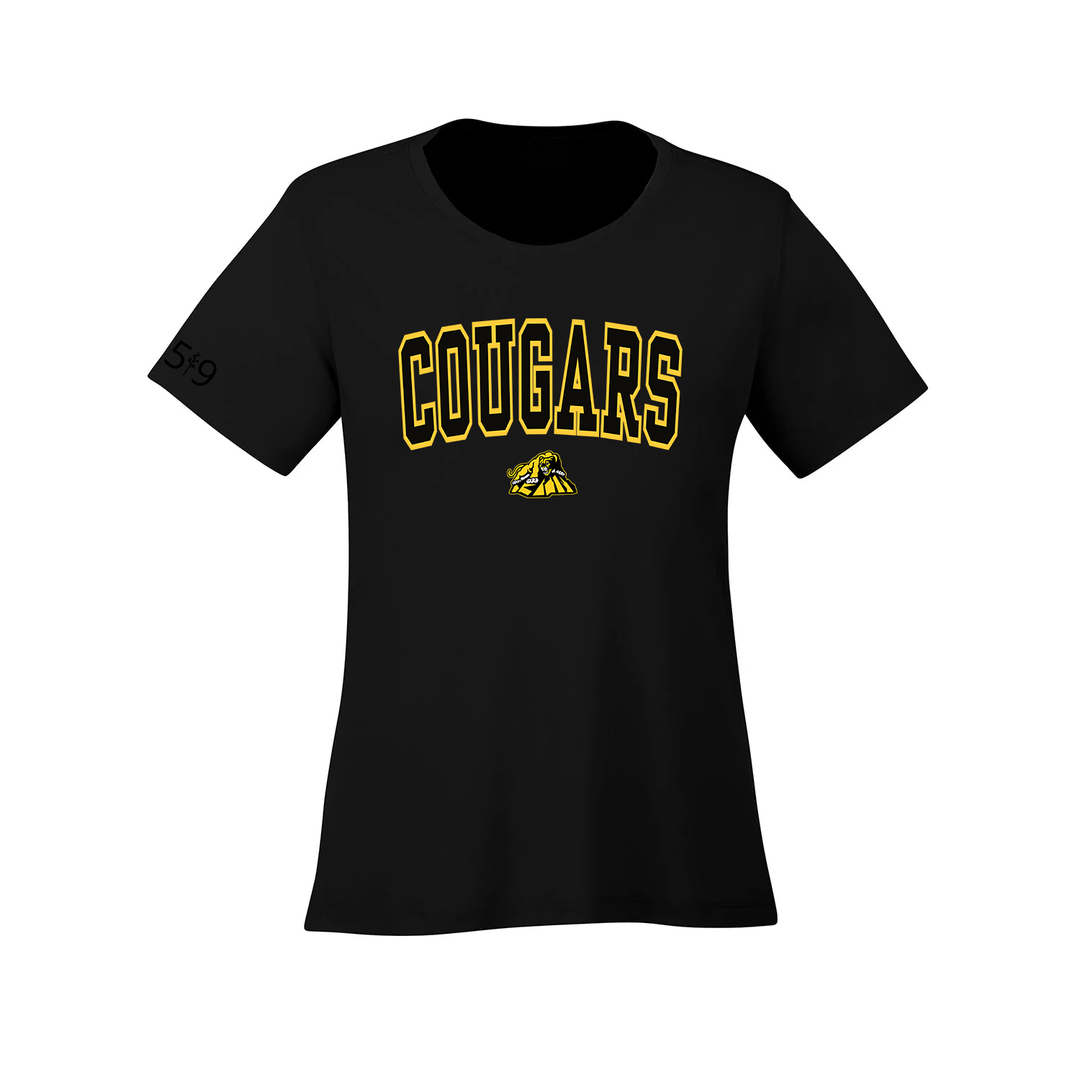 CARTIER COUGARS VARSITY ATHLETIC TEE (WOMENS)