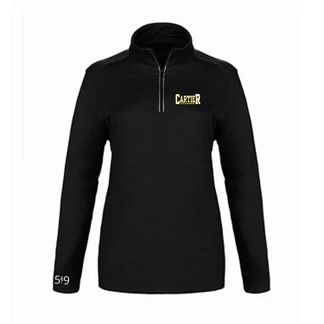 CARTIER EMBROIDERED PREMIUM ATHLETIC 1/4 ZIP (WOMENS)