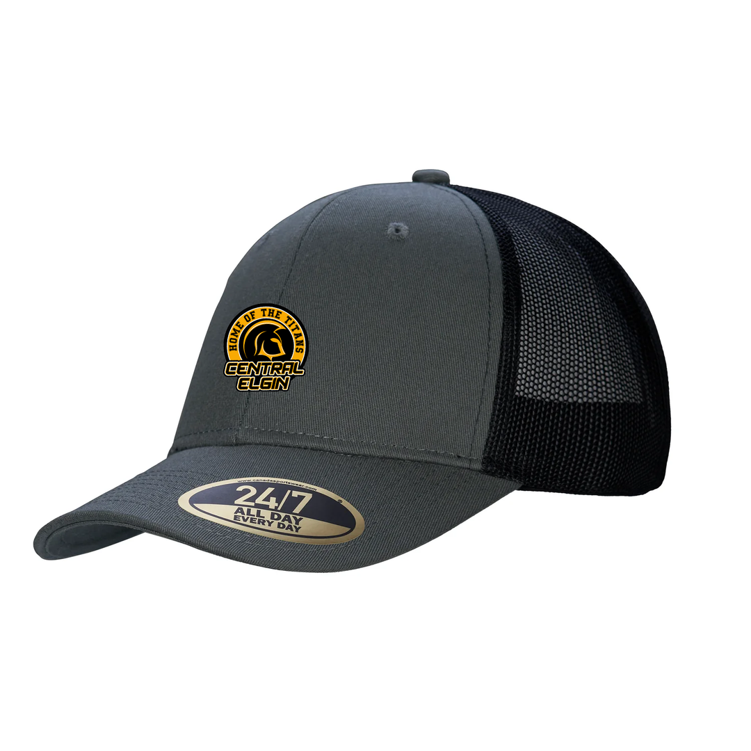 CENTRAL ELGIN EMBROIDERED TRUCKER CAP