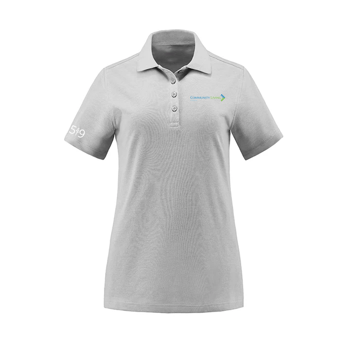 COMMUNITY LIVING LONDON EMBROIDERED PIQUE POLO (WOMENS)