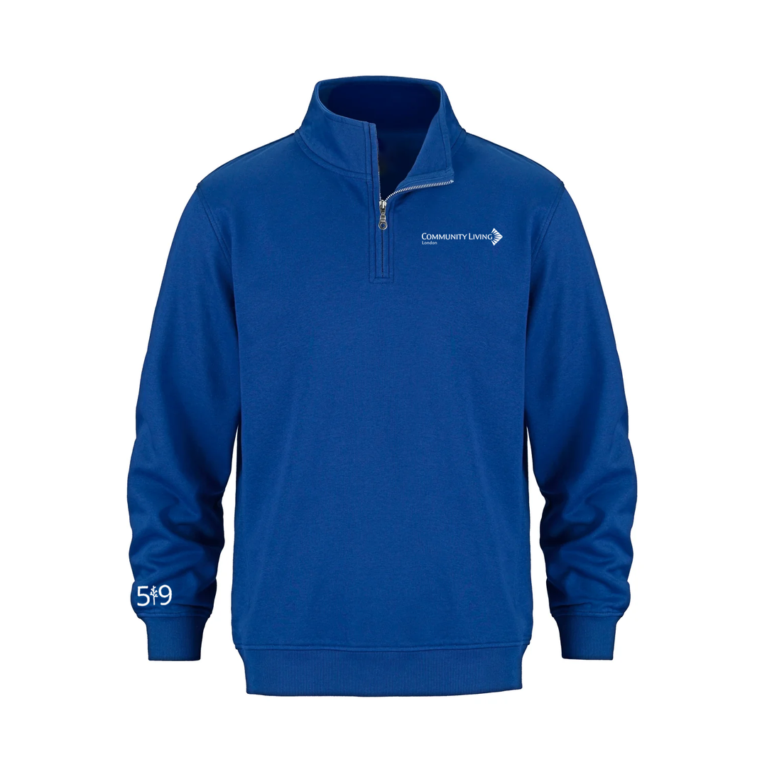 COMMUNITY LIVING LONDON EMBROIDERED 1/4 ZIP (UNISEX)
