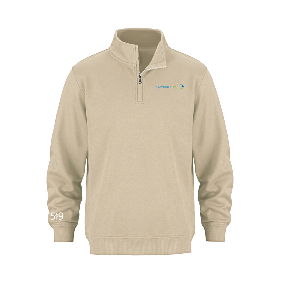 COMMUNITY LIVING LONDON EMBROIDERED 1/4 ZIP (UNISEX)