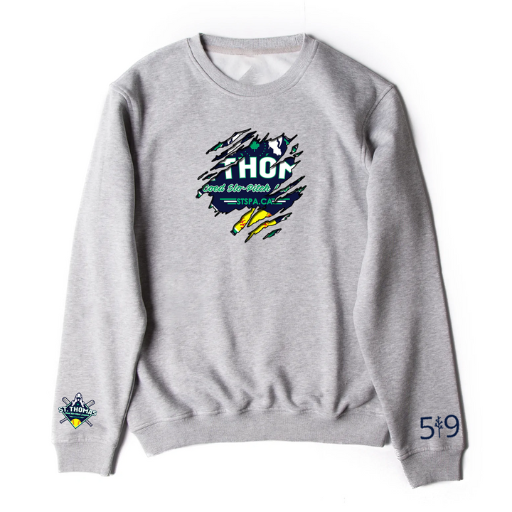 COED ST. THOMAS SLO PITCH DISTRESSED CREW (UNISEX)