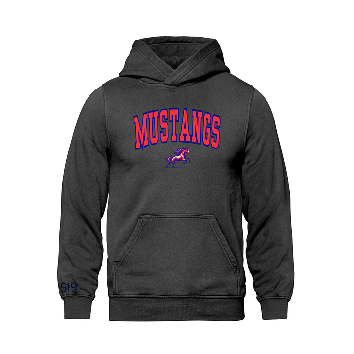 DELAWARE MUSTANGS VARSITY RETRO HOODIE (UNISEX)