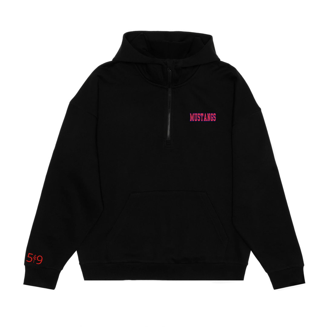 MUSTANGS EMBROIDERED SCUBA 1/2 ZIP (UNISEX)