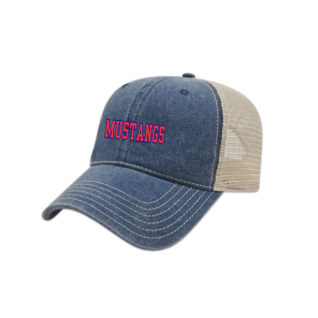 MUSTANGS EMBROIDERED VINTAGE MESHBACK HAT