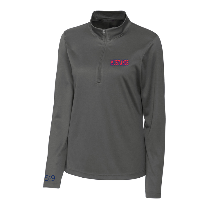 DELAWARE CENTRAL EMBROIDERED ATHLETIC 1/4 ZIP (WOMENS)