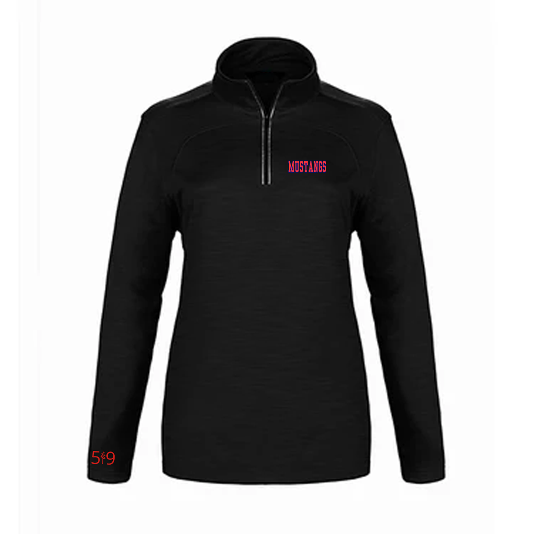 DELAWARE CENTRAL EMBROIDERED PREMIUM ATHLETIC 1/4 ZIP (WOMENS)