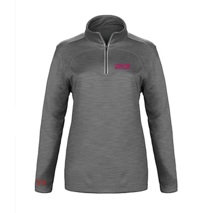 DELAWARE CENTRAL EMBROIDERED PREMIUM ATHLETIC 1/4 ZIP (WOMENS)