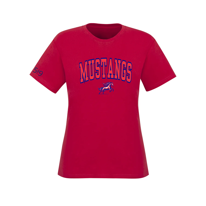 DELAWARE MUSTANGS VARSITY TEE (WOMENS)