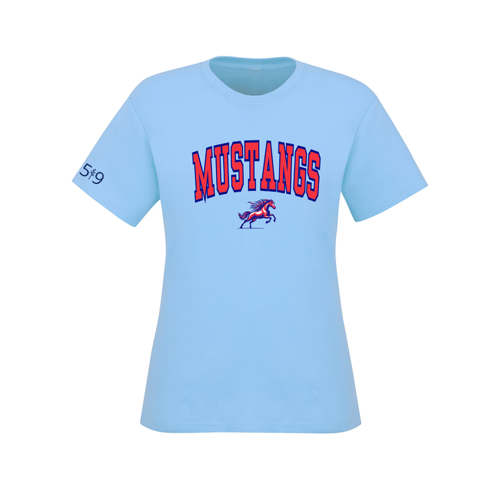 DELAWARE MUSTANGS VARSITY TEE (WOMENS)