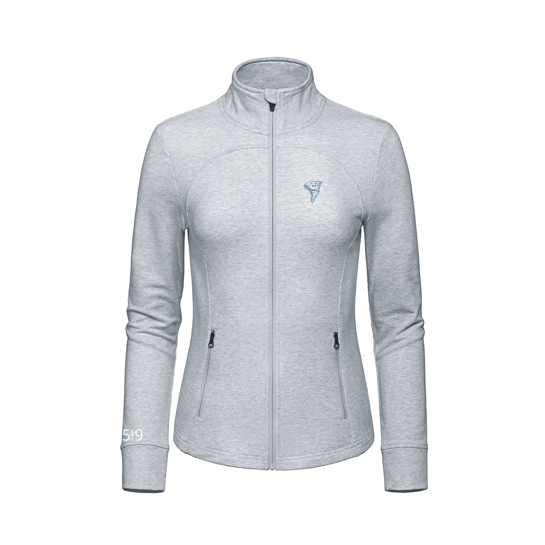 DUNWICH-DUTTON EMBROIDERED FRENCH TERRY ZIP-UP (WOMENS)