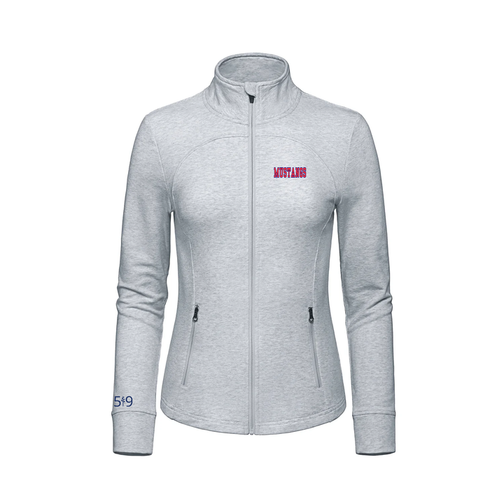 DELAWARE CENTRAL EMBROIDERED FRENCH TERRY ZIP-UP (WOMENS)