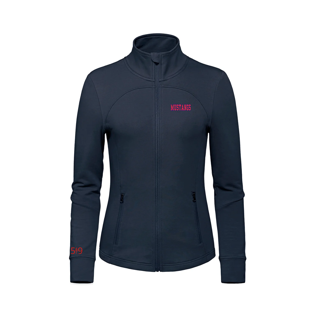 DELAWARE CENTRAL EMBROIDERED FRENCH TERRY ZIP-UP (WOMENS)