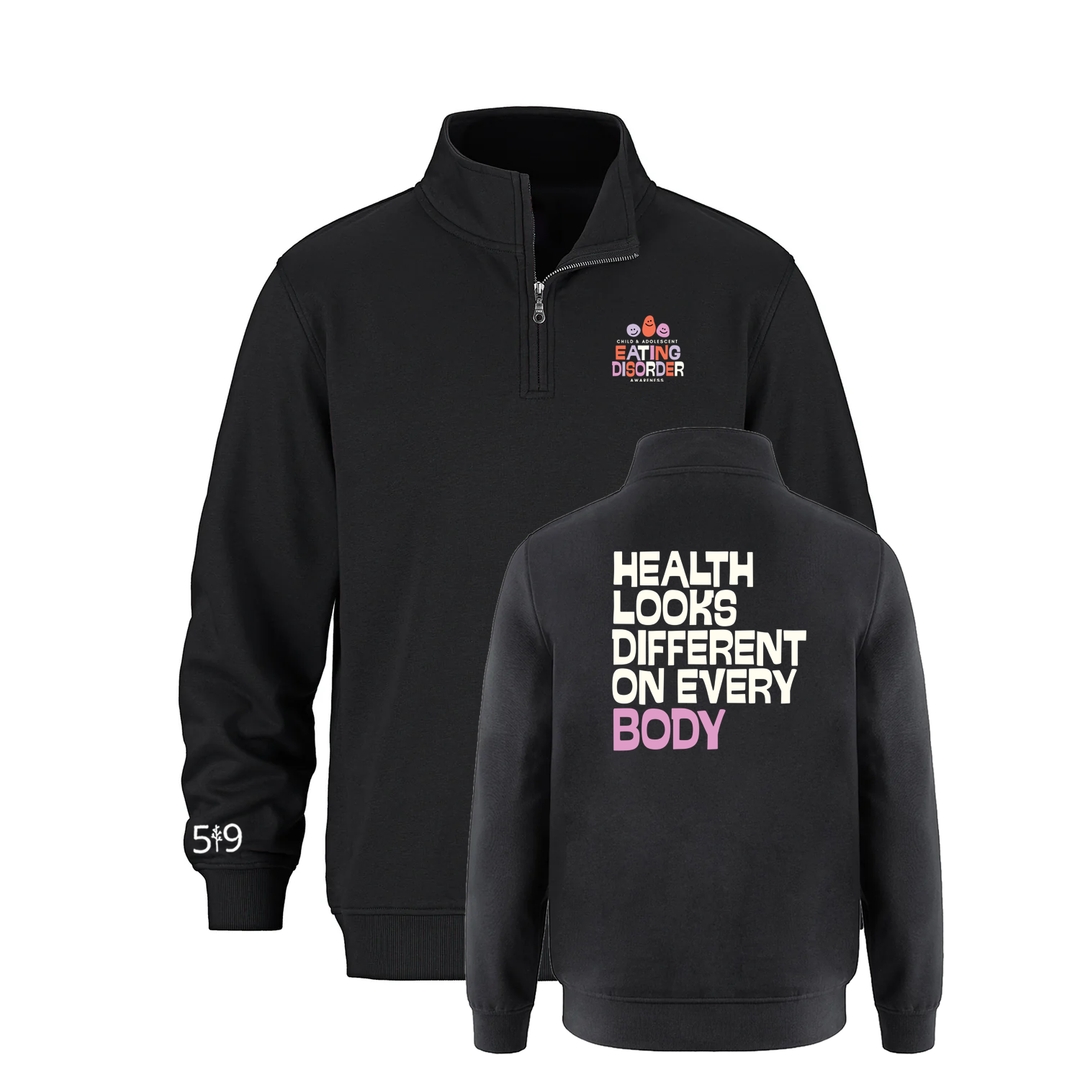 EATING DISORDER AWARENESS 1/4 ZIP (UNISEX)