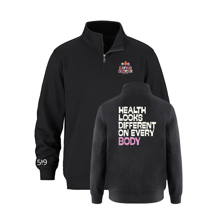 EATING DISORDER AWARENESS 1/4 ZIP (UNISEX)