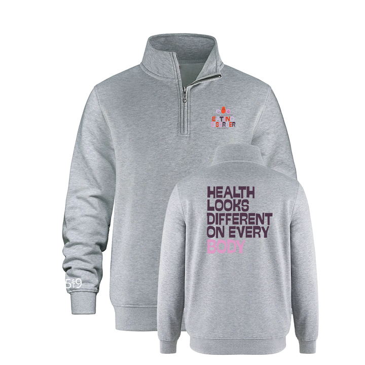 EATING DISORDER AWARENESS 1/4 ZIP (UNISEX)