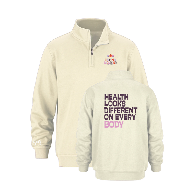EATING DISORDER AWARENESS 1/4 ZIP (UNISEX)
