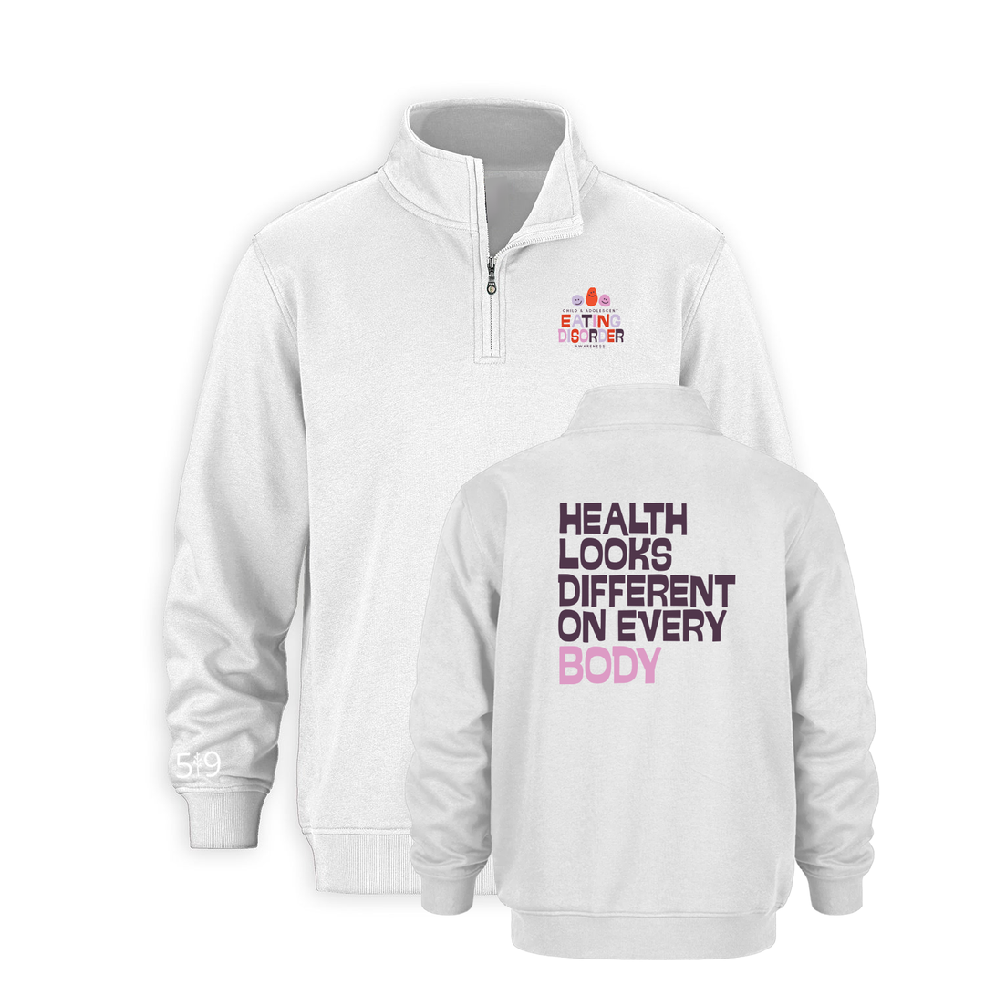 EATING DISORDER AWARENESS 1/4 ZIP (UNISEX)