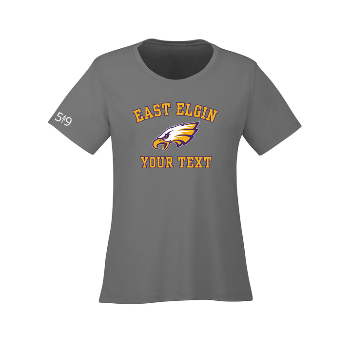 EAST ELGIN CUSTOMIZABLE ATHLETIC TEE (WOMENS)