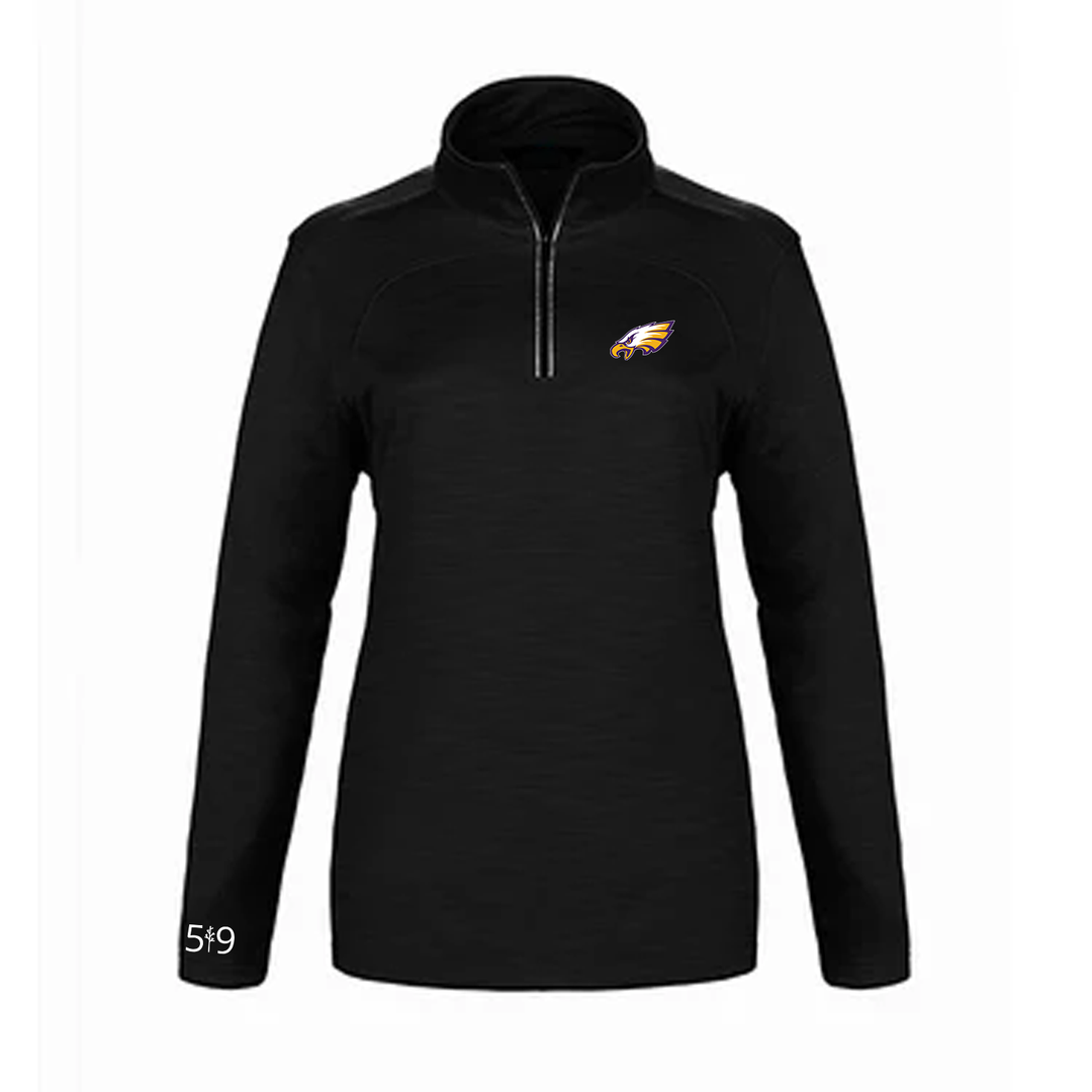 EAST ELGIN EMBROIDERED PREMIUM ATHLETIC 1/4 ZIP (WOMENS)