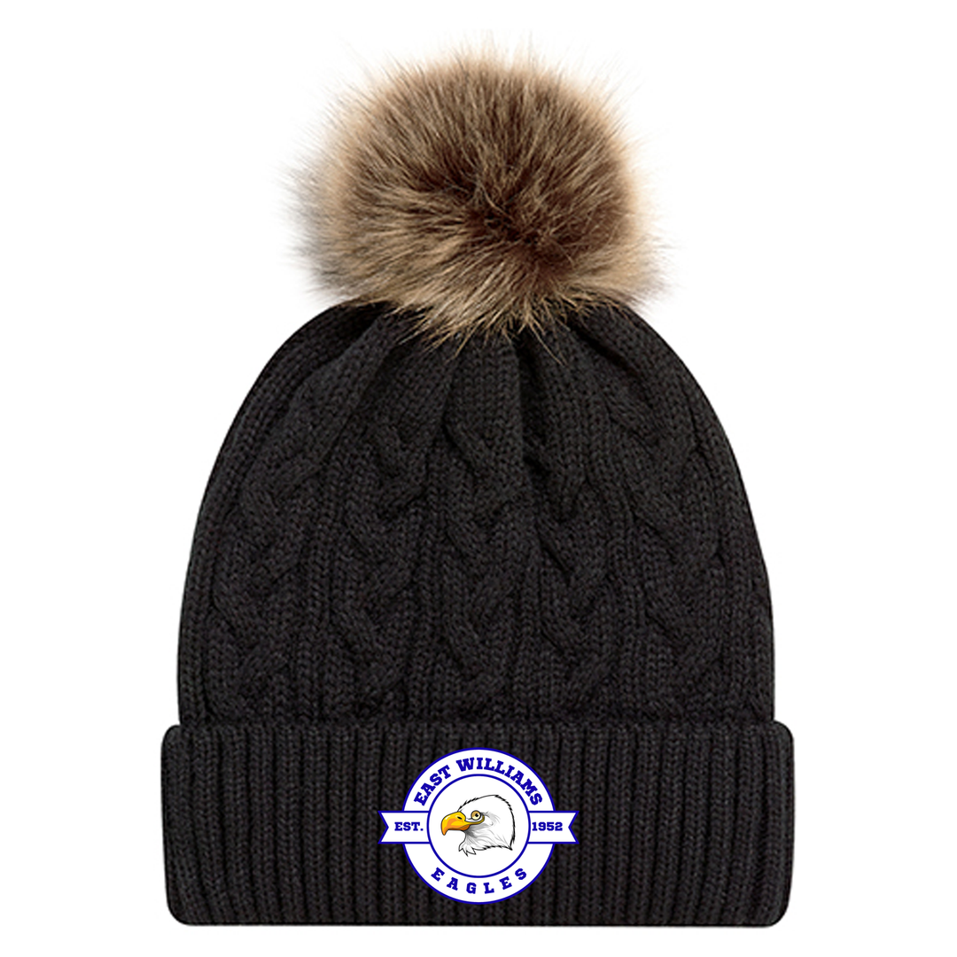 EAST WILLIAMS EMBROIDERED FAUX FUR TOQUE