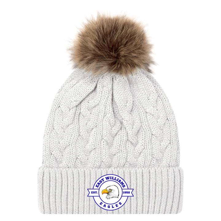 EAST WILLIAMS EMBROIDERED FAUX FUR TOQUE
