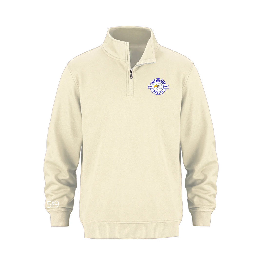 EAST WILLIAMS EMBLEM 1/4 ZIP (UNISEX)