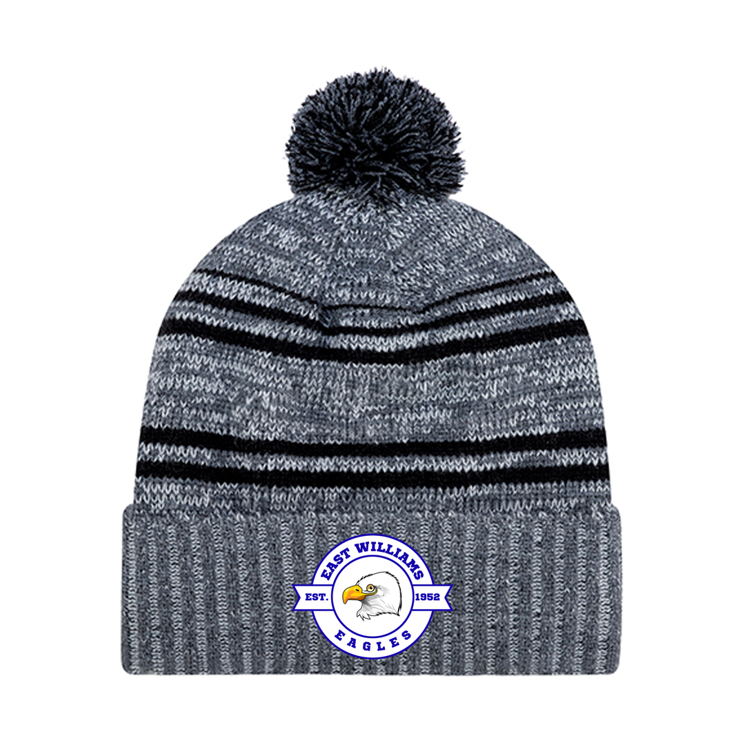 EAST WILLIAMS EMBROIDERED POM-POM TOQUE