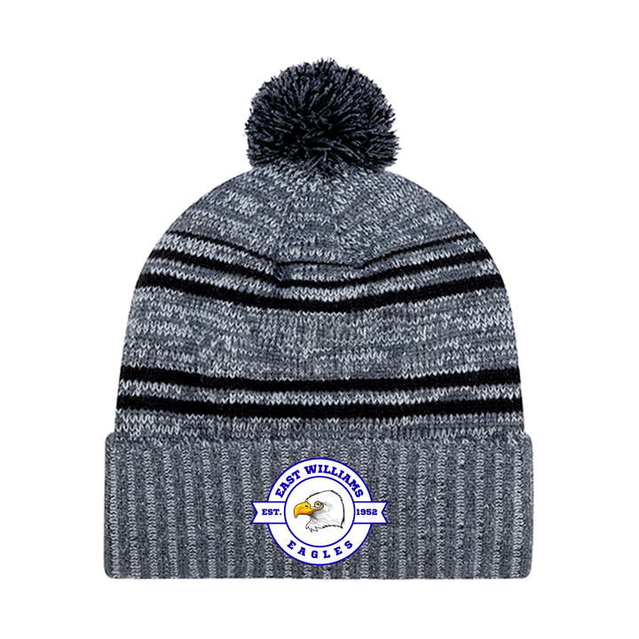 EAST WILLIAMS EMBROIDERED POM-POM TOQUE