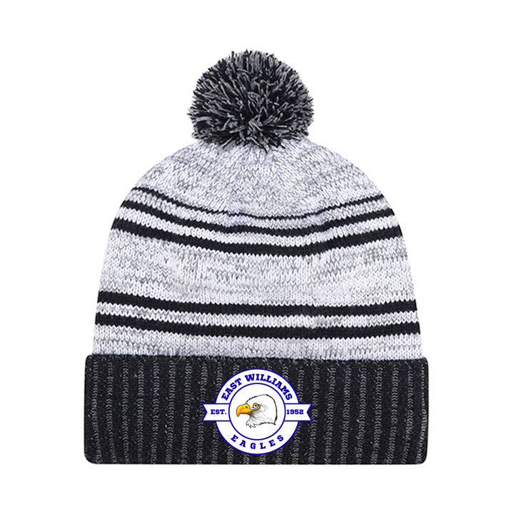 EAST WILLIAMS EMBROIDERED POM-POM TOQUE
