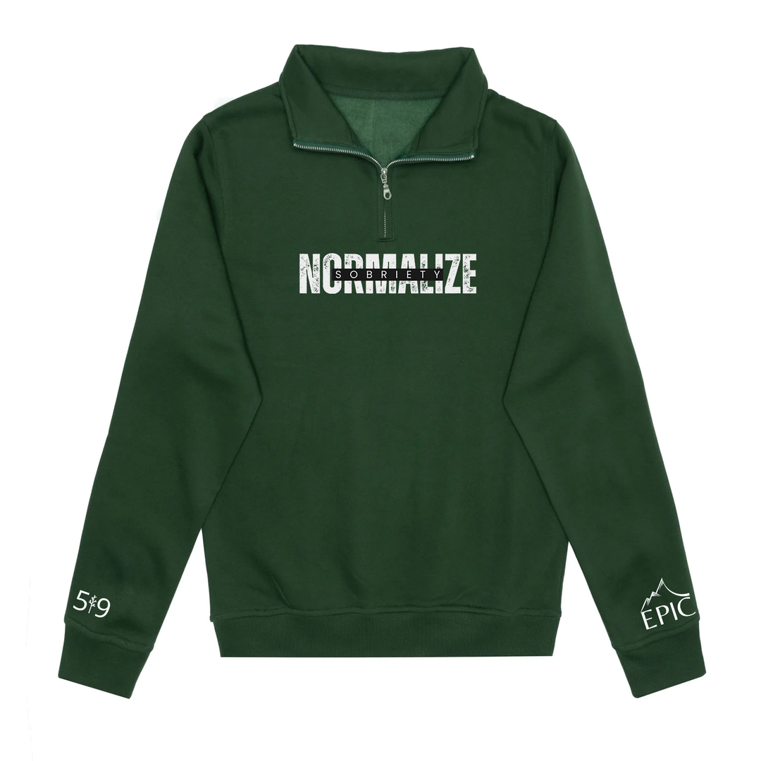 NORMALIZE SOBRIETY 1/4 ZIP (UNISEX)