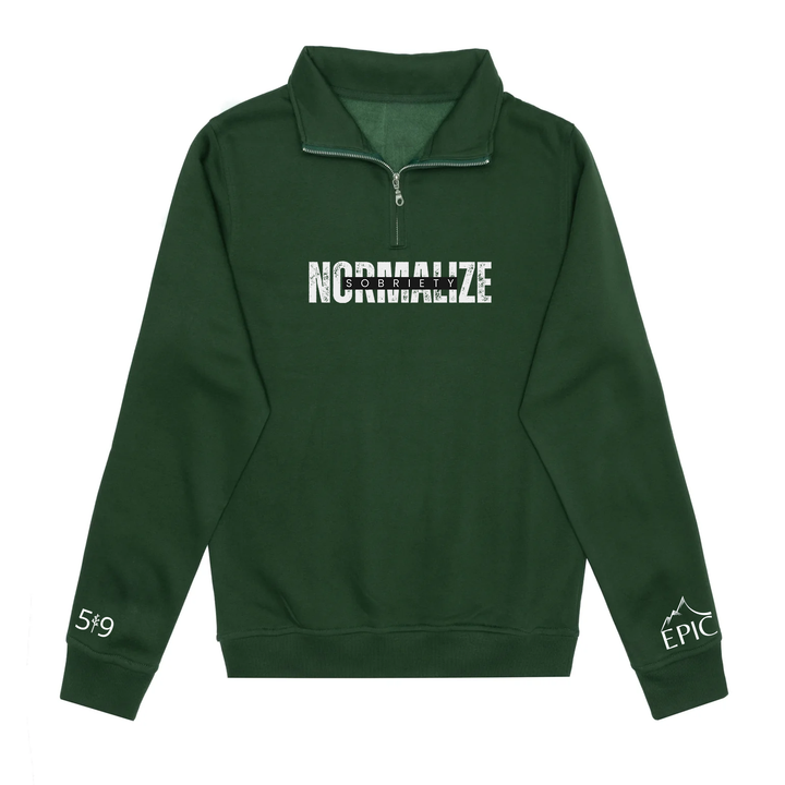 NORMALIZE SOBRIETY 1/4 ZIP (UNISEX)