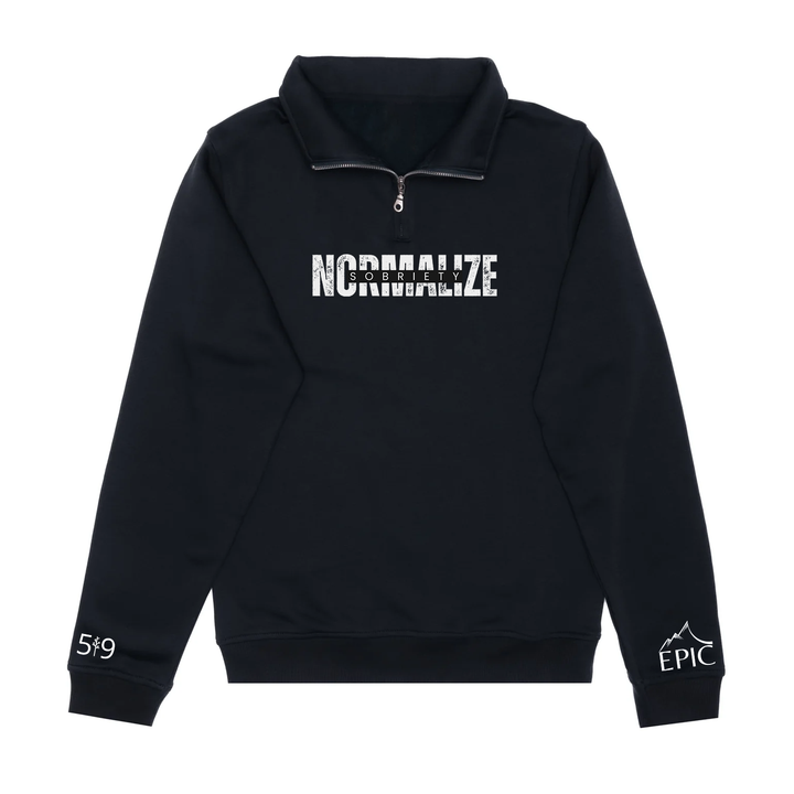 NORMALIZE SOBRIETY 1/4 ZIP (UNISEX)