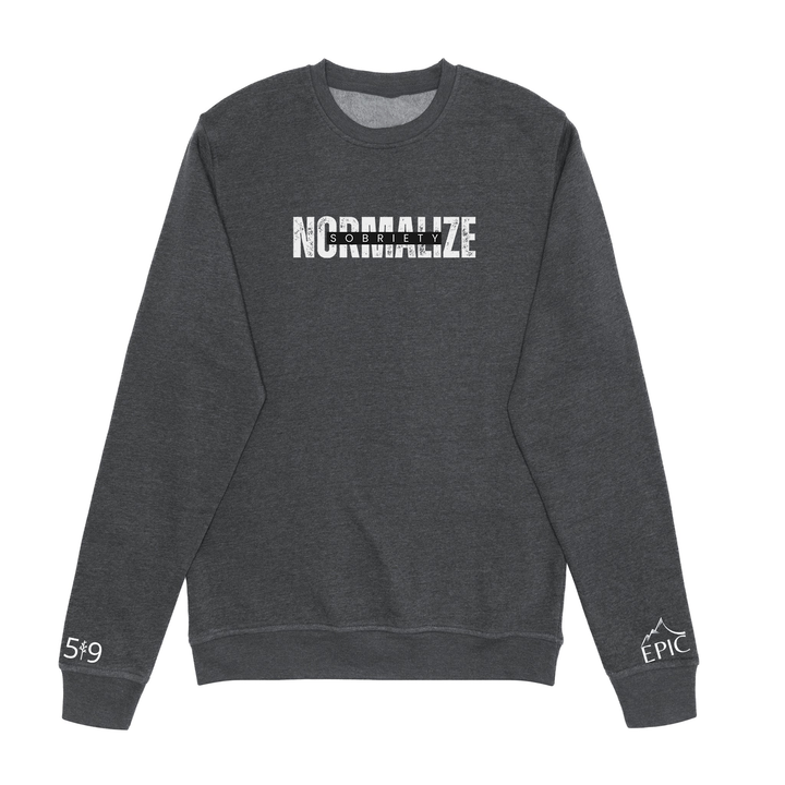 NORMALIZE SOBRIETY CREW (UNISEX)