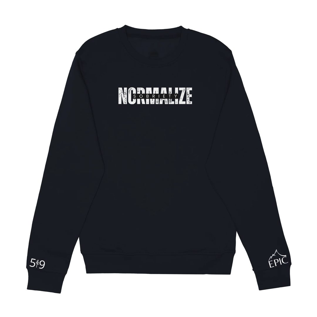 NORMALIZE SOBRIETY CREW (UNISEX)