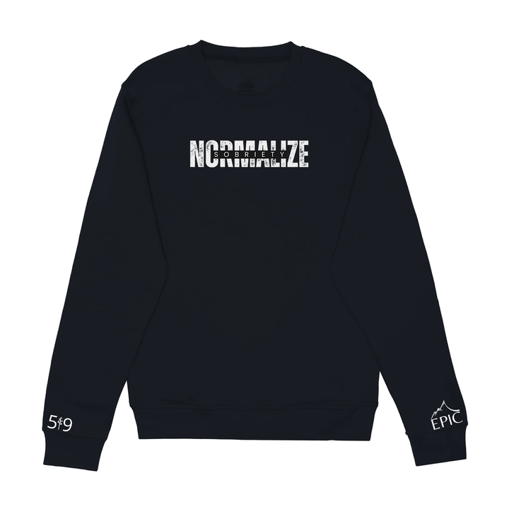 NORMALIZE SOBRIETY CREW (UNISEX)