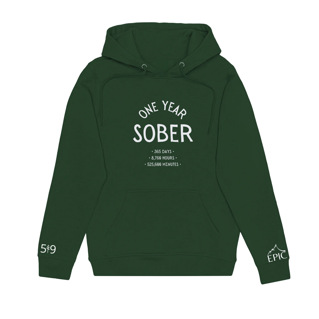 ONE YEAR SOBER HOODIE (UNISEX)