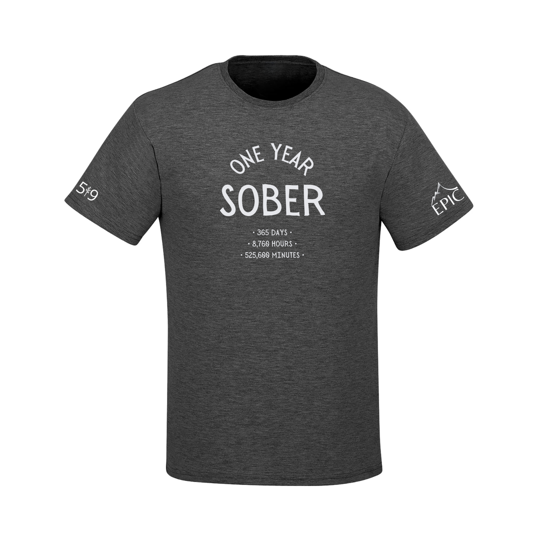 ONE YEAR SOBER TEE (MENS)