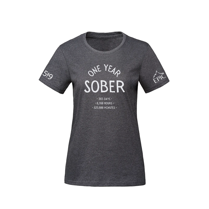 ONE YEAR SOBER TEE (WOMENS)