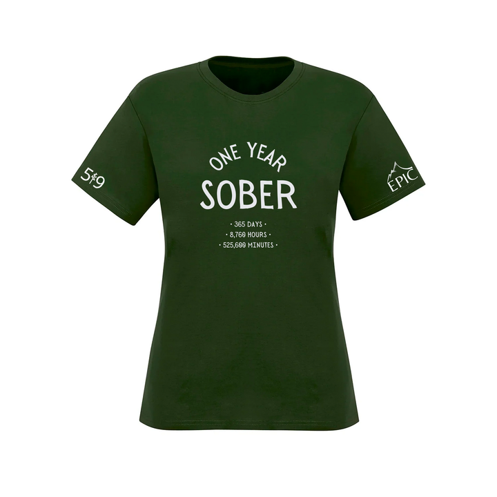 ONE YEAR SOBER TEE (WOMENS)