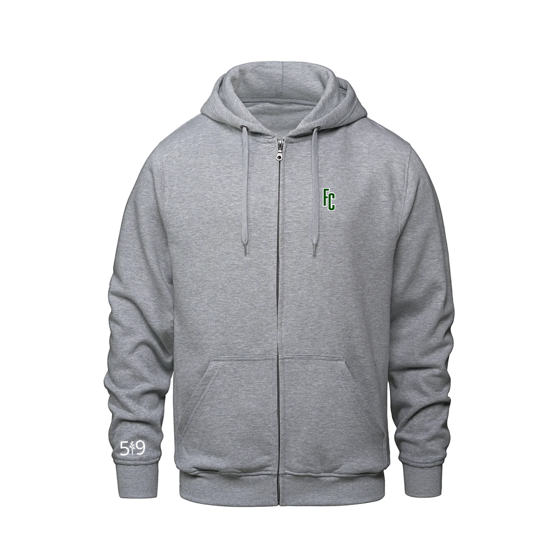 FOREST CITY 'FC' EMBROIDERED ZIP-UP HOODIE (UNISEX)