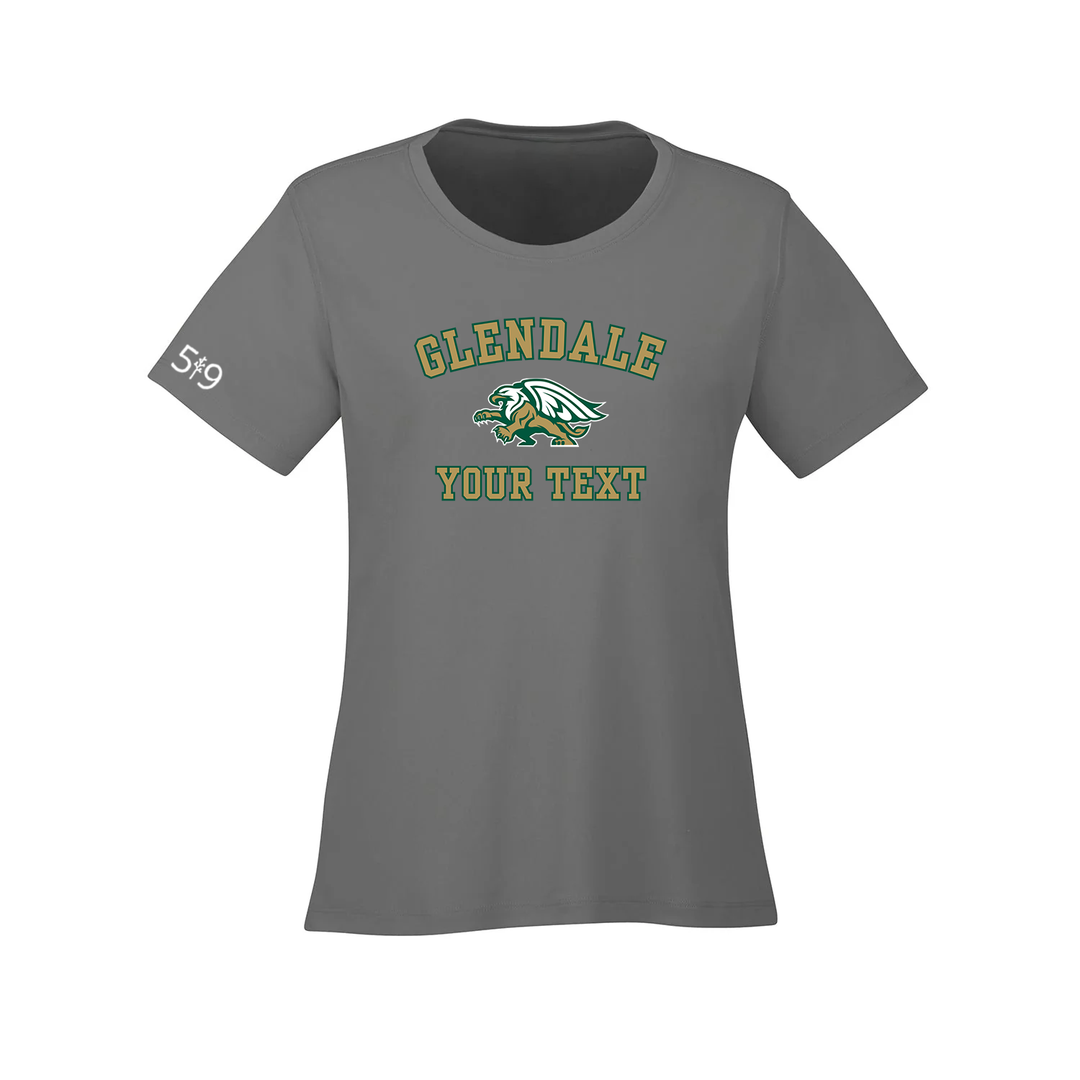 GLENDALE CUSTOMIZABLE ATHLETIC TEE (WOMENS)