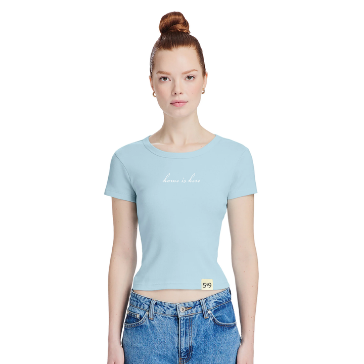HOME IS HERE BABY TEE (WOMENS)